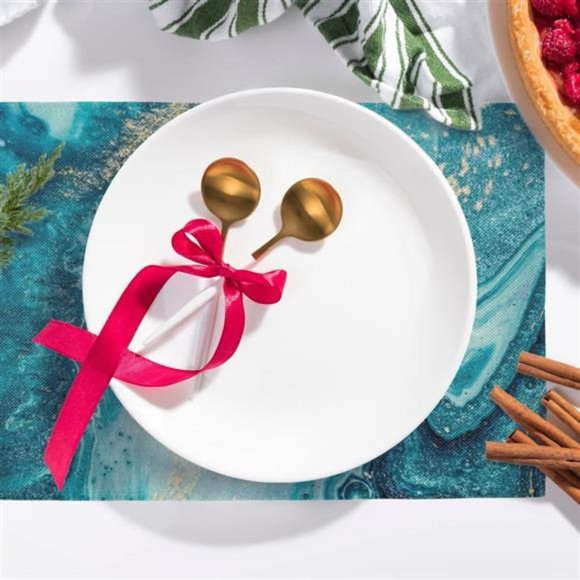 Set of 4 Placemats for Dining Table - Marble - 18 x 12 inch - Picture 7 of 7